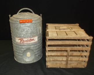 Vintage Water Cooler Wooden Crate