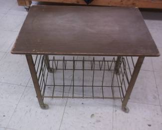 Vintage Record Holder Table