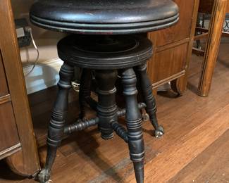 clawfoot piano stool