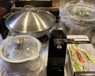 small appliances, pans