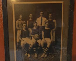 San Antonio HS Texas Basketball Champions 1906 photo, framed 1908