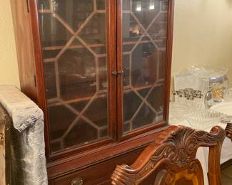 small mahogany china cabinet