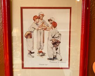 Norman Rockwell baseball print
