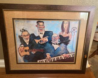 Clifford Bailey jazz caricature print