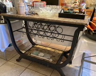 wine rack kitchen island