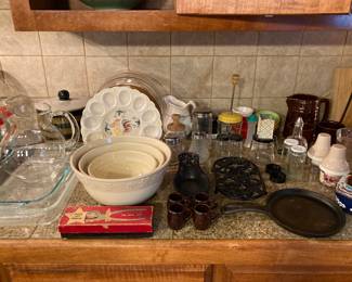 vintage kitchen, cast iron, etc.
