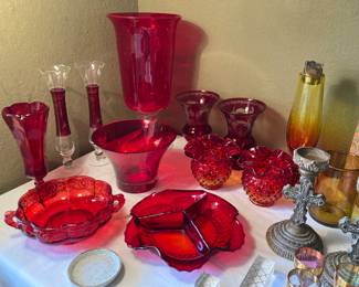 red, ruby, and red-cut-to-clear glass