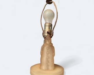 Mid Century Modern Circus Clown Frosted Glass Lamp