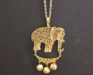 Vintage Elephant Necklace