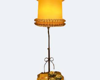 Antique Brass Lamp with Heavy Base