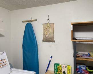 IRONING BOARD AND CLOTHES PIN BAG,