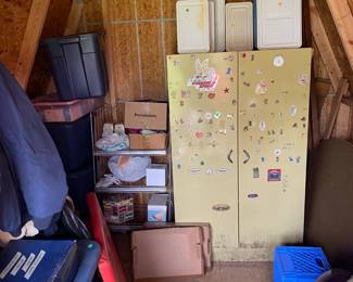 CABINET, CONTAINERS, ORNAMENTS, CARD TABLE, ARTS AND CRAFTS AND MORE....