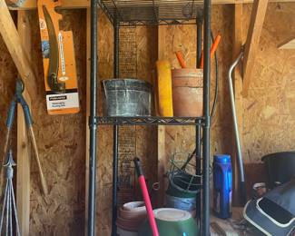 More shed items. Very sturdy shelves.