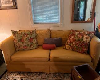 Large solid-deep seat sofa