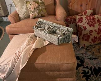 Swivel chair and ottoman