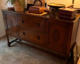 Antique English oak buffet