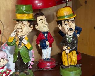 chalkware lamps and figurines