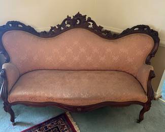 Victorian sofa has been in the family for over 100 years!