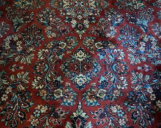 Karastan Sarouk 10 foot x 16 foot worsted wool rug, close up of center