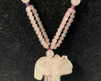 Pink and Rose Quartz necklace