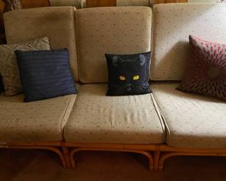 Vintage rattan sofa