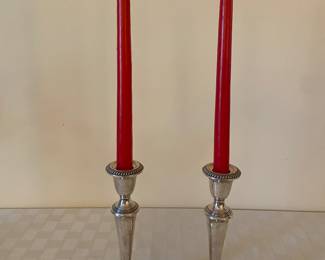 Gorham #675 pair of weighted sterling silver candlesticks