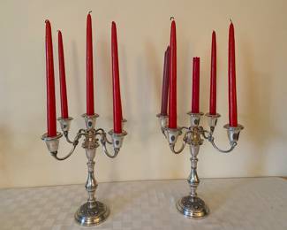 Gorham Buttercup #987 scroll branch 13” 5-light sterling silver weighted candelabras, sold separately