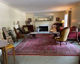 The Formal Living Room with Victorian Furniture that has been in the family for over 100 years