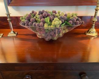 Top of antique sideboard. Note: there are some scratches consistent with age and use.
