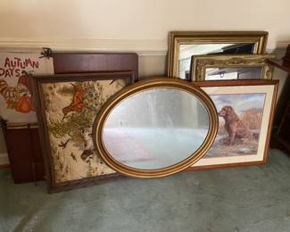 Lots of artwork and mirrors