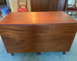 24” x 48” dining table with the leaves down