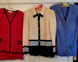 St John Knit, and other designer clothes. Ferragamo shoes too! 8 1/2 in size