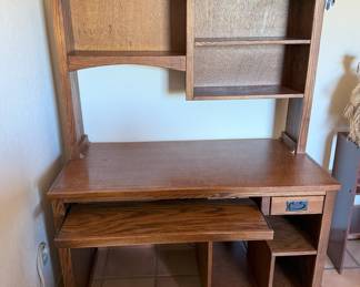 Desk with Pull Out Key Board Trey