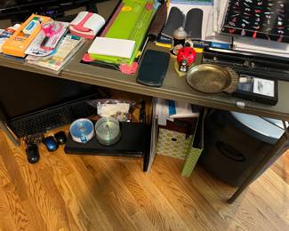 Misc office, shredder, monitor, keyboard