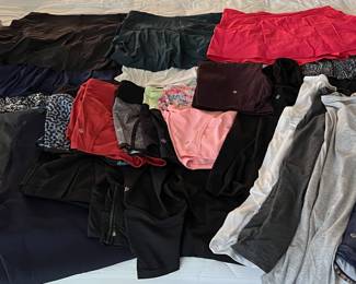 Lululemon, leggings, skirts, shorts, tops, sweatshirt, hat, men’s shorts and shirt