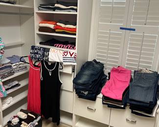 Ladies’ jeans, sleepwear, size xs-s