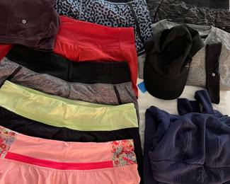 Lululemon shorts, hoodie, hat, headband, men’s shorts and shirt
