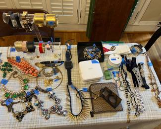 Costume jewelry, some Julie Vos