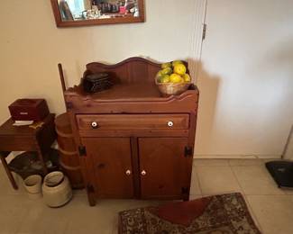 Cabinet, Churn, and Sewing kits