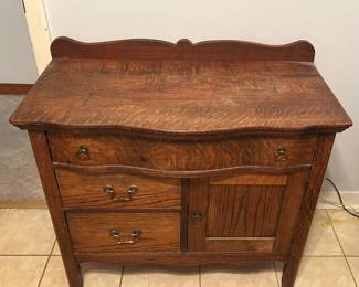 Tiger Oak Bow Front Chest