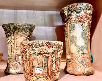 Vintage Weller "Forest" pottery.