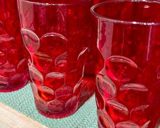 Ruby glassware.