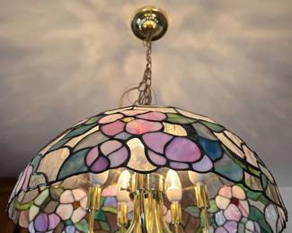 28 2TiffanyStyleStainedGlassFloralPendantLightChandelier