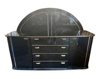 92 BlackPerdueDresserwArchedLaminateBackArtDecoStyle
