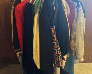 79 HalfMoonMetalClothingRackwVintageGarmentsSewingProjects