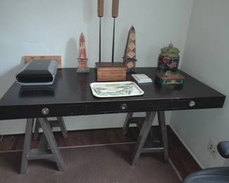 Restoration Hardware desk with Chrome base