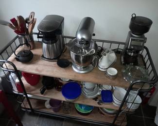 Restoration Hardware serving cart