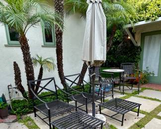 Nice metal outdoor patio sets just need some new cushions