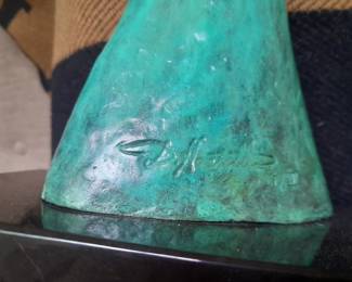 David Hostetler signed bronze sculpture
