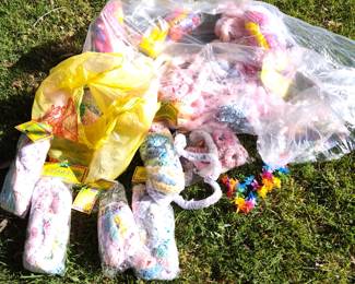 approximately 70 plastic Hawaiin leis   -  luau time :)